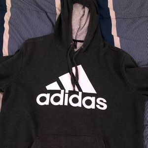 Gray outwear adidas hoodie
